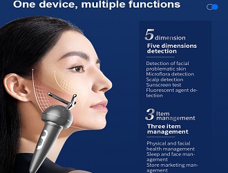 Goes beyond facial skin analysis by integrating comprehensive scalp detection (hair density, follicular inflammation, keratin levels), offering a truly complete diagnostic solution for modern clinics.